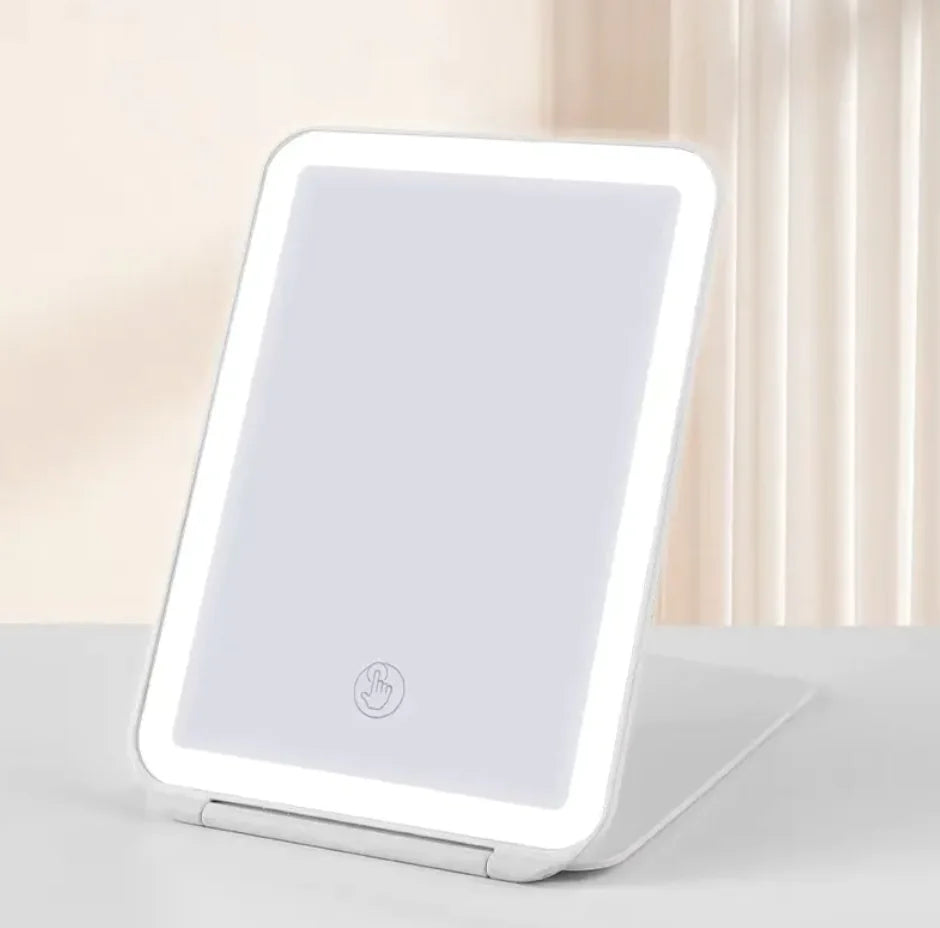 Tri-Fold Illuminating Makeup Mirror