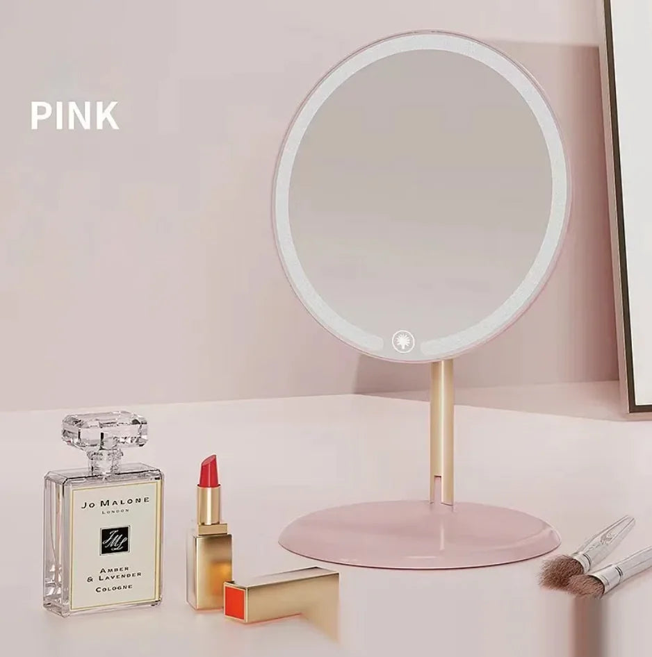 Tri-Fold Illuminating Makeup Mirror
