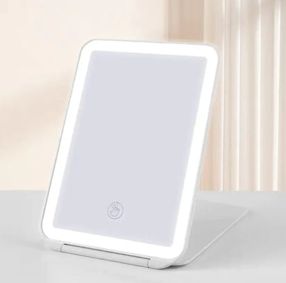 Tri-Fold Illuminating Makeup Mirror