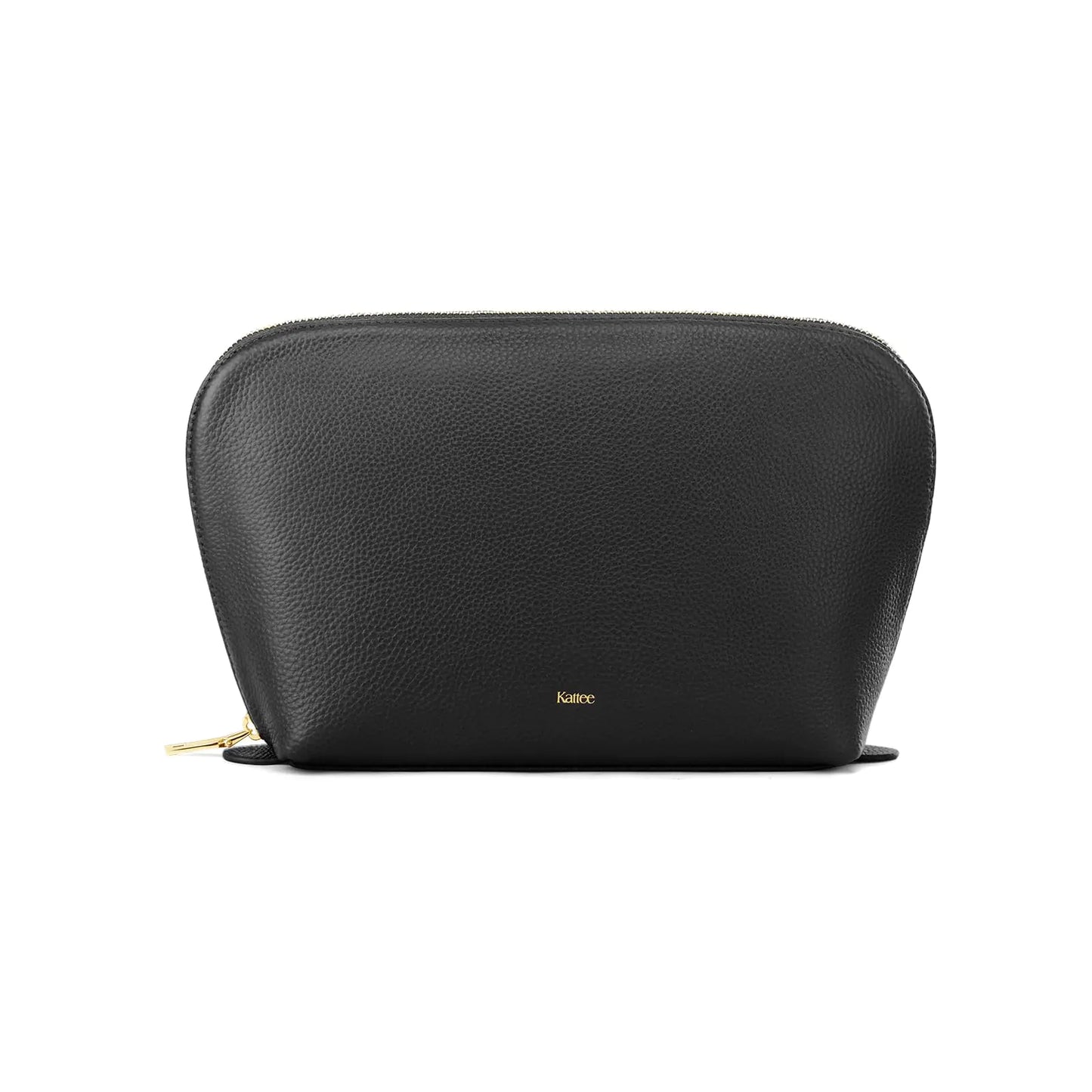 Kattee Elite Leather Cosmetic Travel Set - Large Black