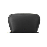 Kattee Elite Leather Cosmetic Travel Set - Large Black
